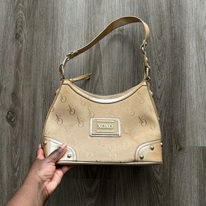 XOXO Beige Shoulder Bag with Logo Pattern
